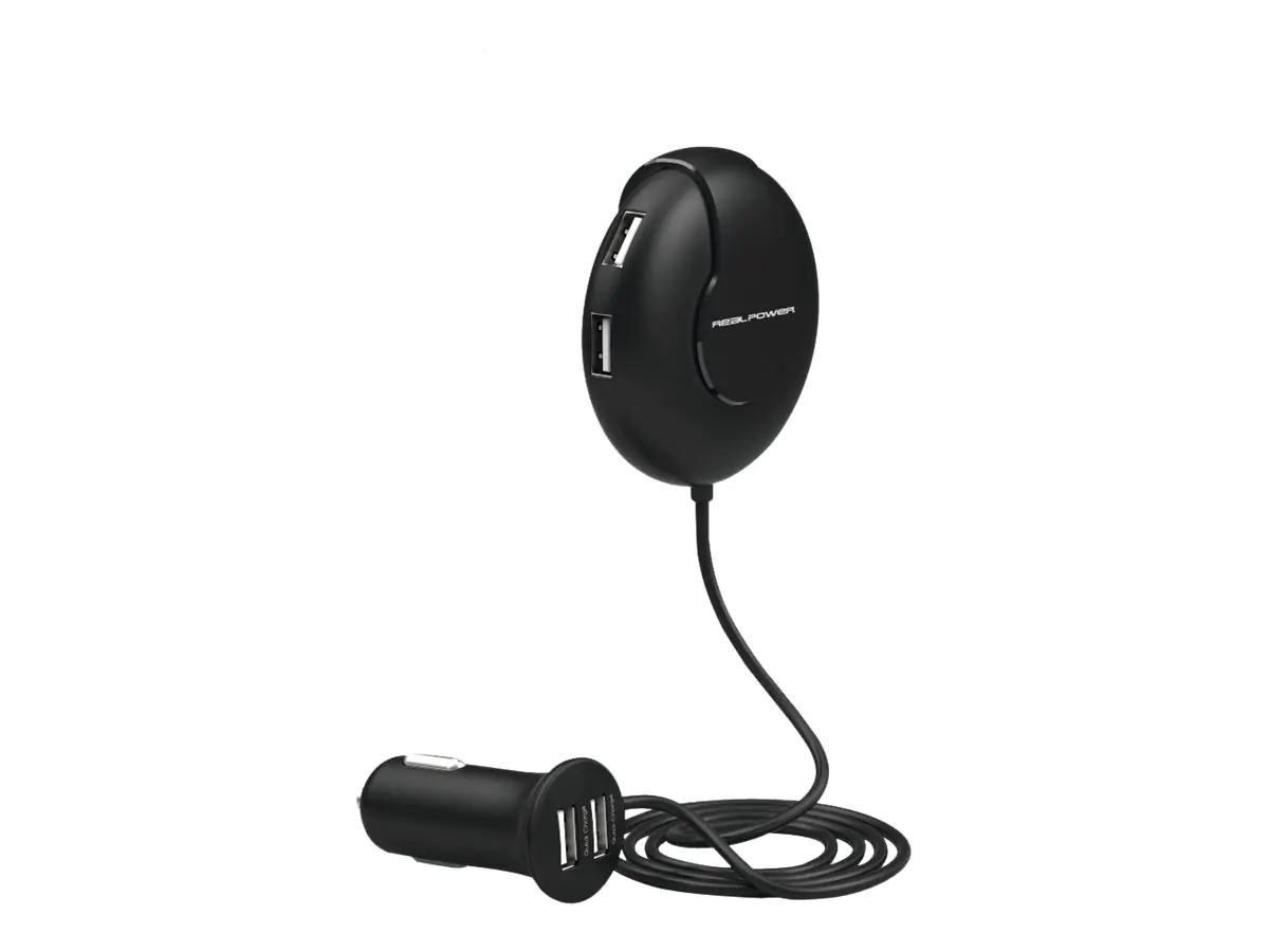 Realpower - Auto-Netzteil - 9.4 A - 6 Ausgabeanschlussstellen (USB)