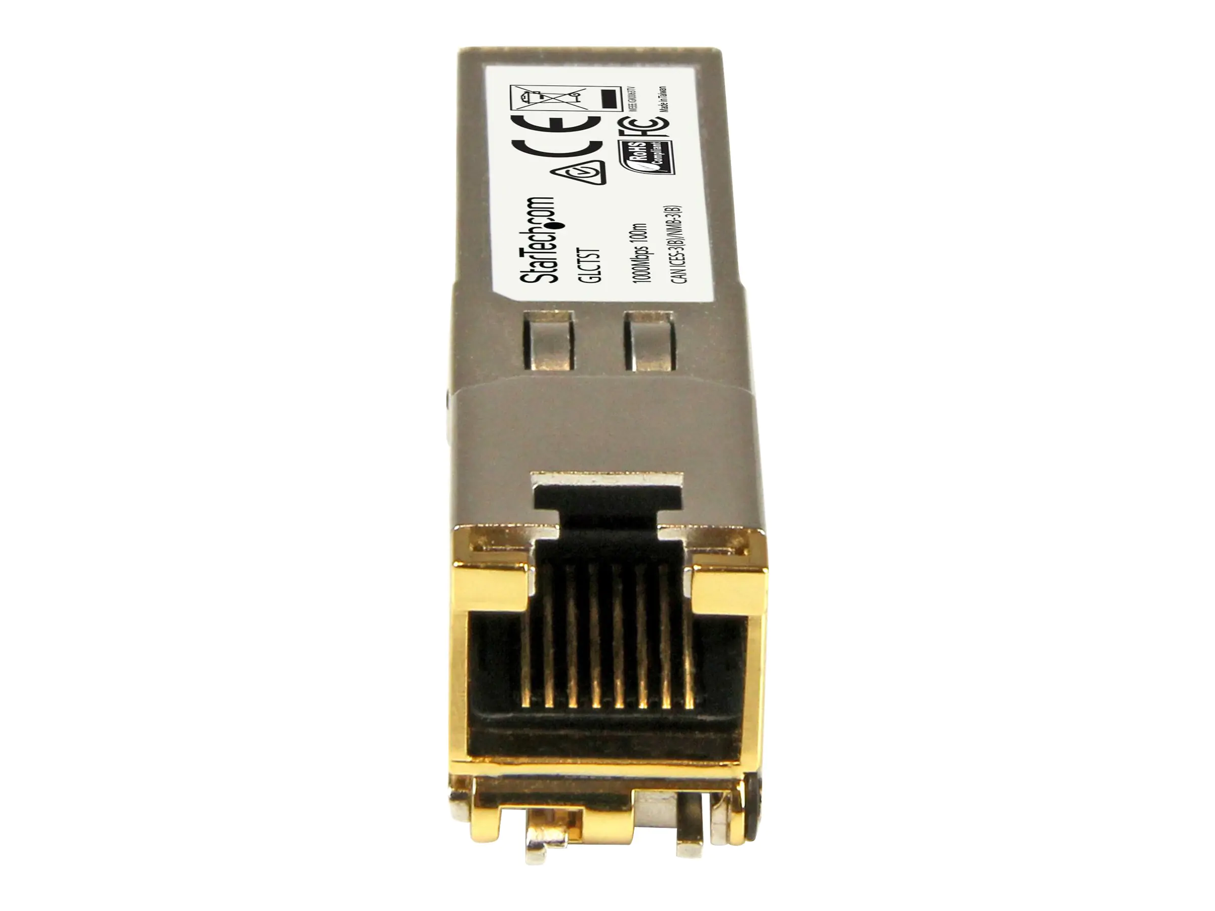 StarTech Gigabit RJ45 Kupfer SFP Transceiver Modul - Cisco GLC-T kompatibel - 1000Base-T - Mini-GBIC - SFP (Mini-GBIC)-Transceiver-Modul (gleichwertig mit: Cisco GLC-T) - GigE - 1000Base-T - RJ-45 - bis zu 100 m
