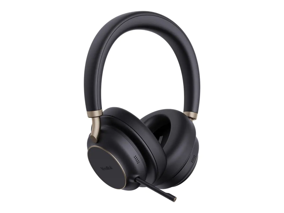 Yealink BH76 Plus - Headset - On-Ear / Fullsize - Bluetooth - kabellos - aktive Rauschunterdrückung - Adapter USB-A via Bluetooth - Schwarz - Zertifiziert für Microsoft Teams