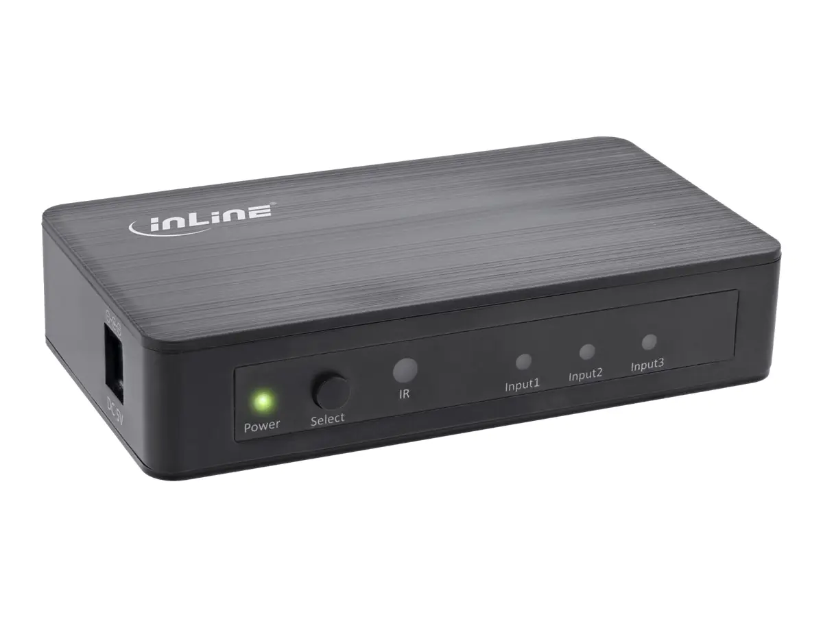 InLine - Video/Audio-Schalter - 3 x HDMI - Desktop