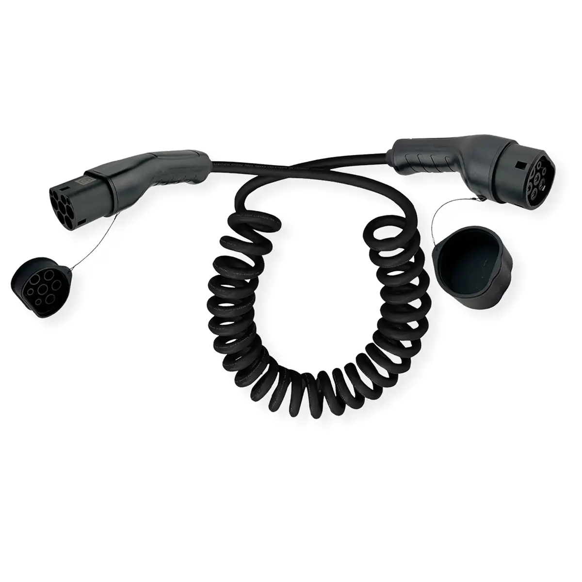 ROLINE EV-Ladekabel Spirale Typ2 3-Ph. 32A 22kW 7.5m