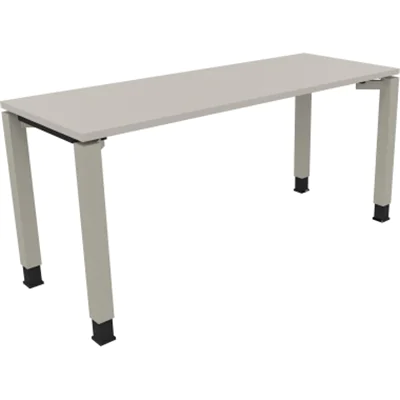 Schreibtisch Vierfuß Quadratrohr B1600xT600xH680-820 si/Lichtgrau Schreibtisch Vierfuß Quadratrohr B1600xT600xH680-820 si/Lichtgrau