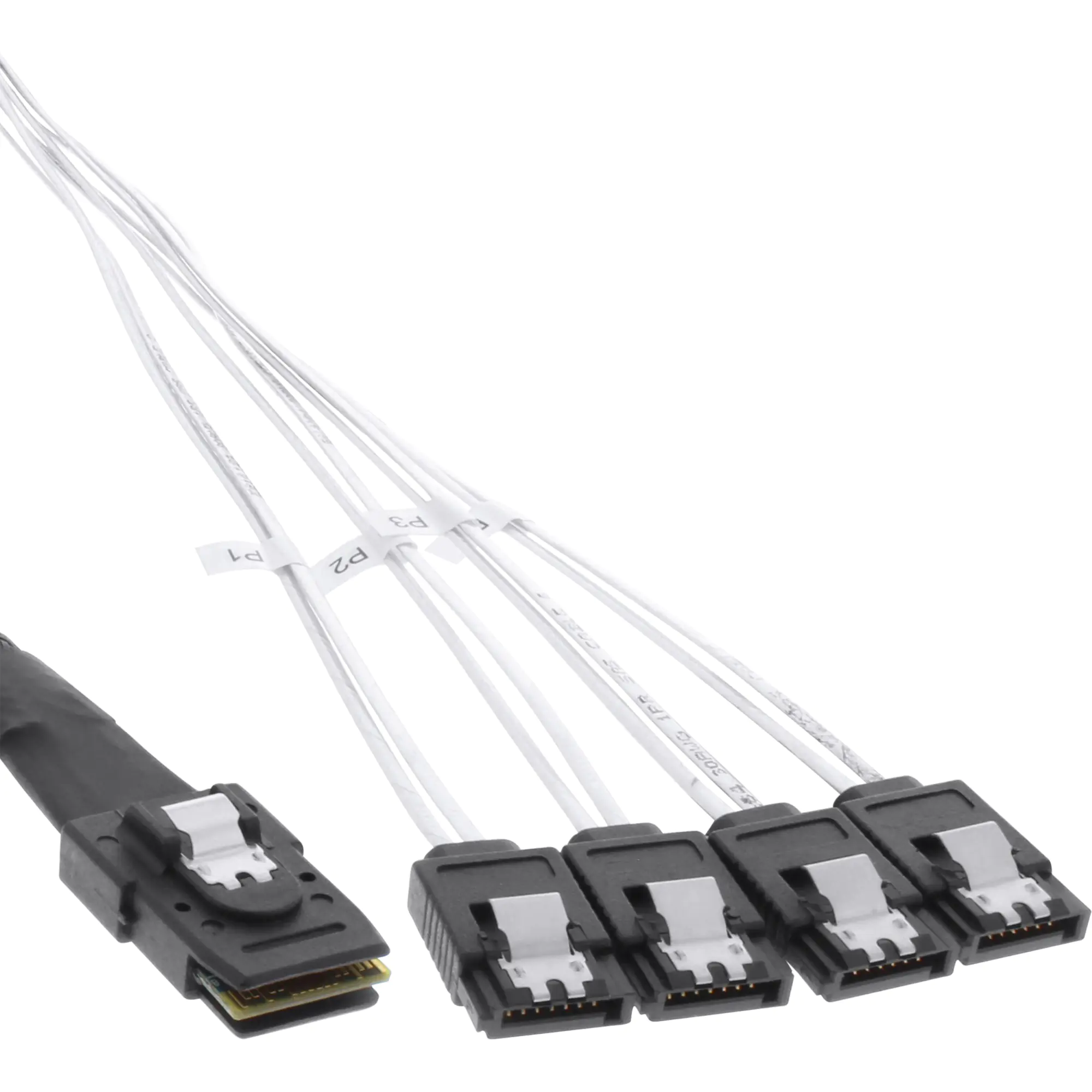 InLine Crossover OCF - Internes SAS-Kabel - Mini SAS (SFF-8087) (S) Verriegelung zu SATA (S) Verriegelung - 1 m