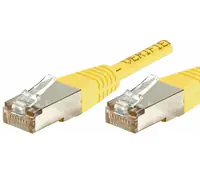 Dexlan - Patch-Kabel - RJ-45 (M) zu RJ-45 (M) - 1 m - Foiled Unshielded Twisted Pair (F/UTP) - CAT 6a - geformt - Gelb