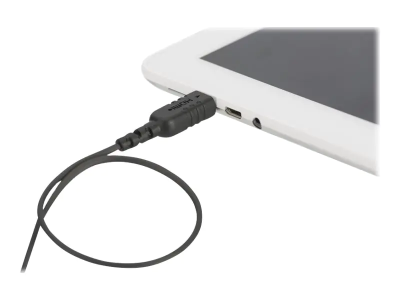 Digitus HDMI High Speed Connection Cable - HDMI-Kabel - HDMI männlich zu 19 pin mini HDMI Type C männlich - 2 m - Doppelisolierung - Schwarz - geformt, aktiv