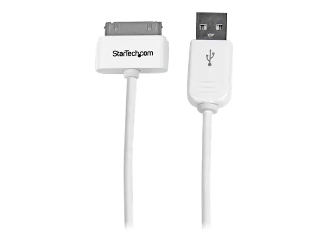 StarTech 1m USB iPhone / iPad und iPod Ladekabel - USB auf Apple 30 pin Dock Connector / Stecker Datenkabel - Weiß - Lade-/ Datenadapter - Apple Dock männlich zu USB männlich - 1 m - weiß - für P/N: ST73007UA StarTech 1m USB iPhone / iPad und iPod Ladekabel - USB auf Apple 30 pin Dock Connector / Stecker Datenkabel - Weiß - Lade-/ Datenadapter - Apple Dock männlich zu USB männlich - 1 m - weiß - für P/N: ST73007UA