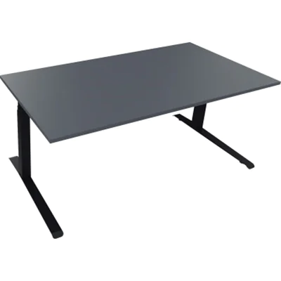 Sitz-/Stehtisch Kufe Doppels. Quad. B1800xT900xH645-1275 an/Lavagrau Sitz-/Stehtisch Kufe Doppels. Quad. B1800xT900xH645-1275 an/Lavagrau