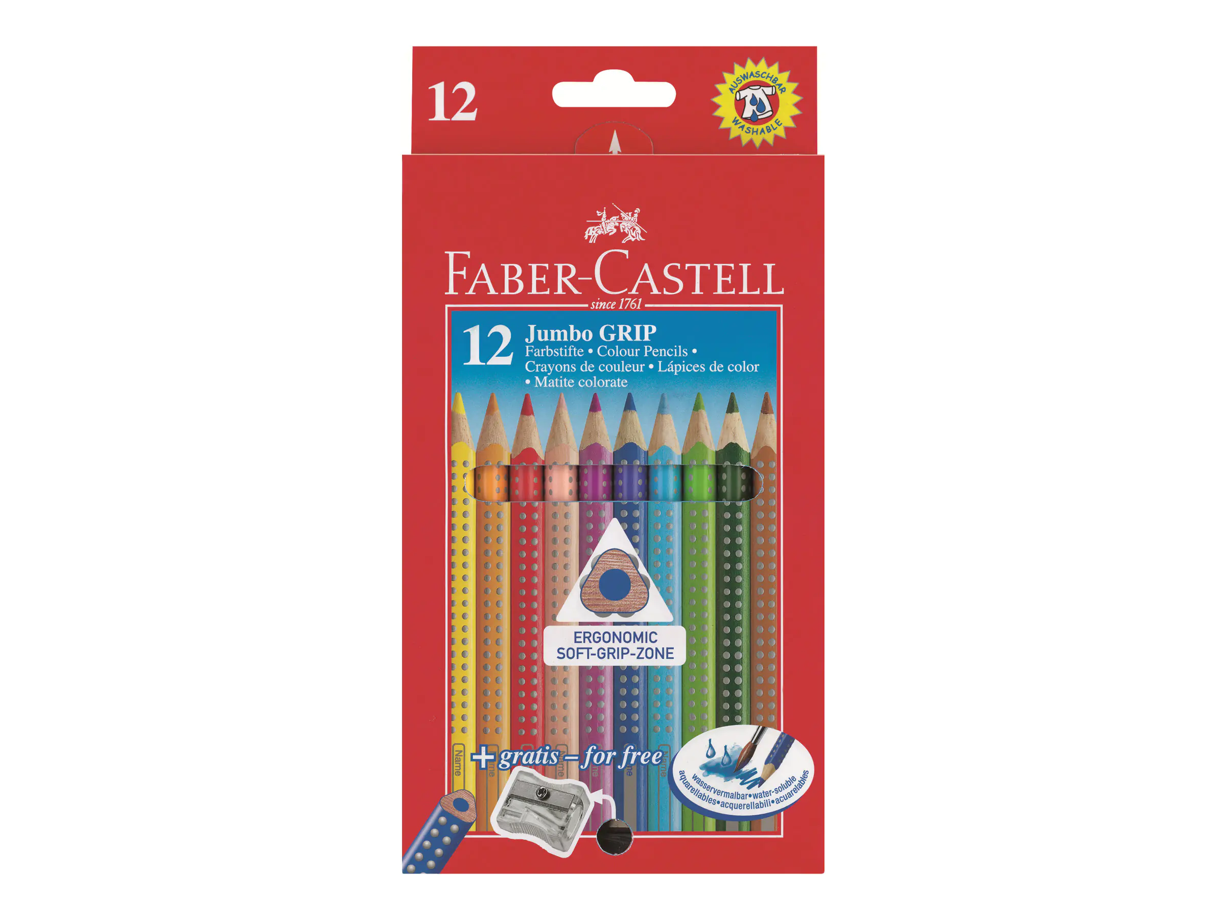 FABER-CASTELL Jumbo GRIP - Farbstift - 3.8 mm (Packung mit 12) 110912