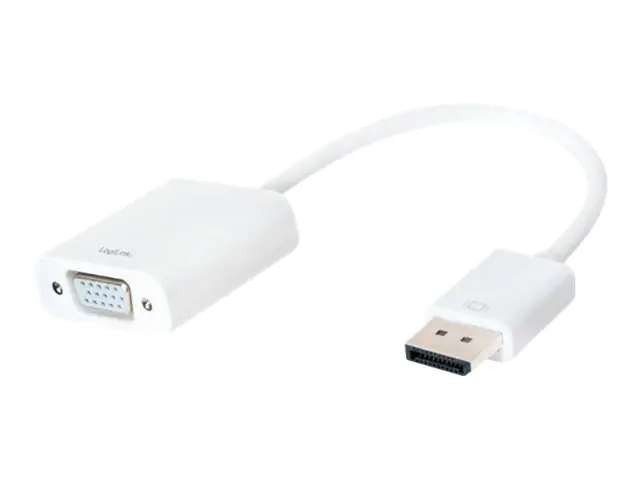 LogiLink - VGA-Adapter - DisplayPort (M) zu HD-15 (VGA) (W) - 15 cm - geformt - weiß