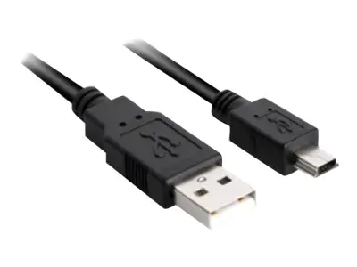 Sharkoon - USB-Kabel - USB (M) zu Mini-USB, Typ B (M) - USB 2.0 - 50 cm - Schwarz
