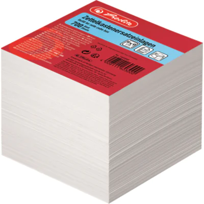 Herlitz Zettelkastenersatzeinlage 9x9 weiß 1603000