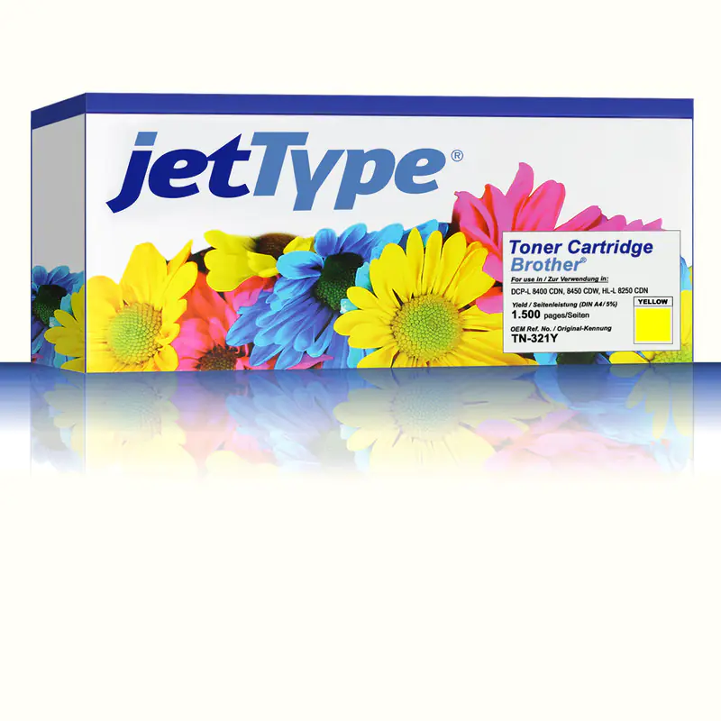 jetType Toner kompatibel zu Brother TN-321Y gelb 1.500 Seiten 1 Stück jetType Toner kompatibel zu Brother TN-321Y gelb 1.500 Seiten 1 Stück