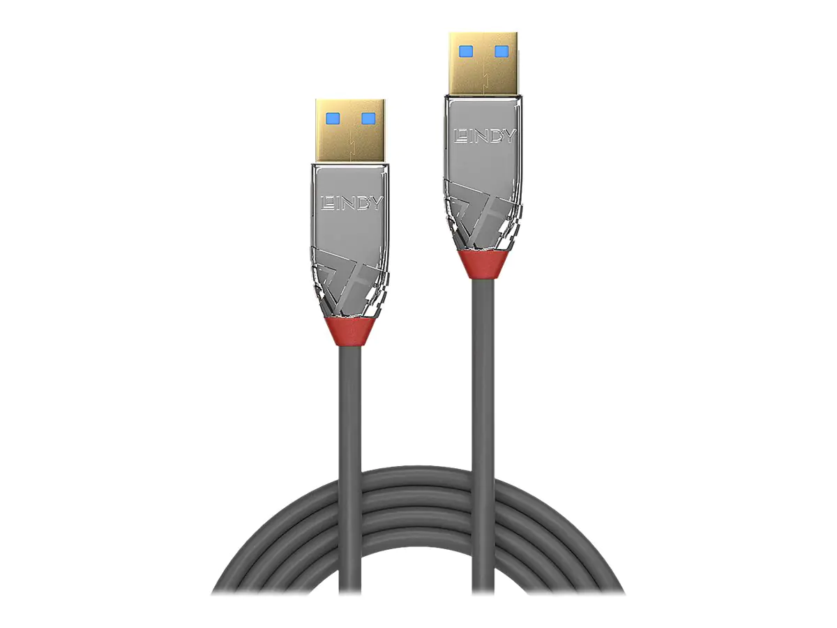 Lindy CROMO - USB-Kabel - USB Typ A (M) zu USB Typ A (M) - USB 3.1 - 5 m - rund - Grau