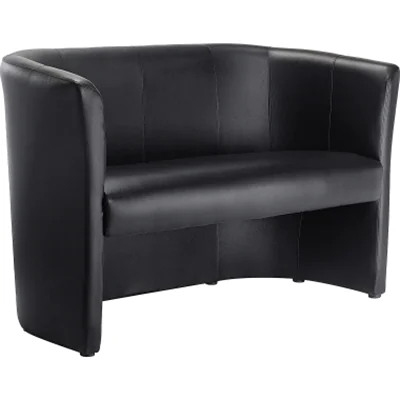 Sofa Echtleder 1.275x765x615mm schwarz Sofa Echtleder 1.275x765x615mm schwarz