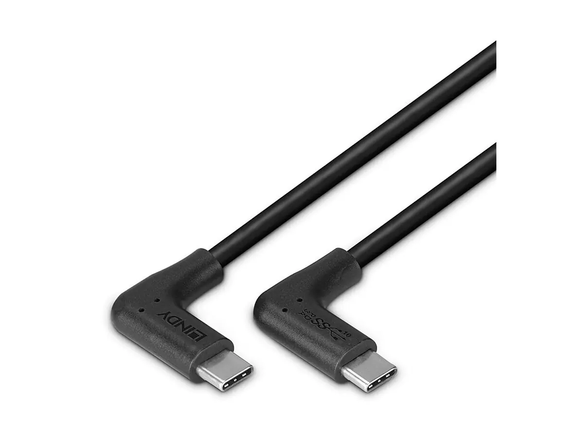 Lindy 0.5m USB 3.2 Typ C Kabel 2 x 90° gewinkelt