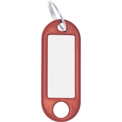 WEDO® Schlüsselanhänger 52 x 21 x 3 mm (B x H x T) Ring Kunststoff rot 100 St./Pack.