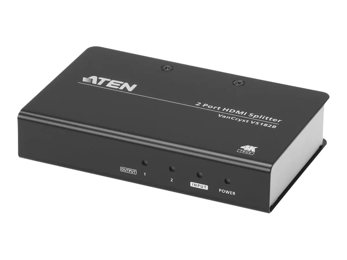 ATEN VanCryst VS182B True 4K - Video-/Audio-Splitter - 2 x HDMI - Desktop ATEN VanCryst VS182B True 4K - Video-/Audio-Splitter - 2 x HDMI - Desktop
