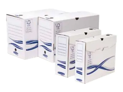 Fellowes Bankers Box BASIC A4+ - Aktenbox - Rückenbreite: 80 mm - für 250 x 330 mm (Packung mit 25) 4460102