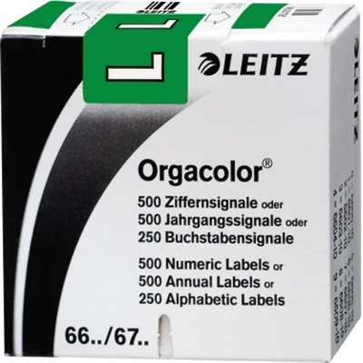 Leitz Buchstabensignal Orgacolor 66211000 L grün 250 St./Pack.