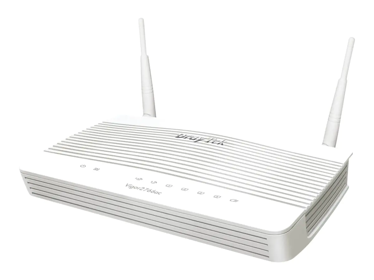 Draytek Vigor 2766ac - Wireless Router - DSL-Modem 4-Port-Switch - 1GbE - WAN-Ports: 2 - Wi-Fi 5 - Dual-Band - wandmontierbar