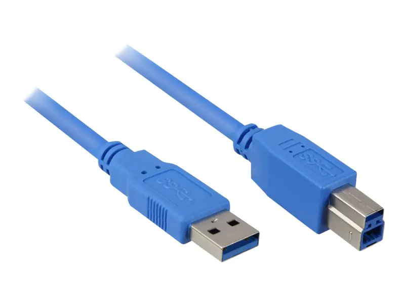 Sharkoon - USB-Kabel - USB Type B (M) zu USB Typ A (M) - USB 3.0 - 1 m - Schwarz
