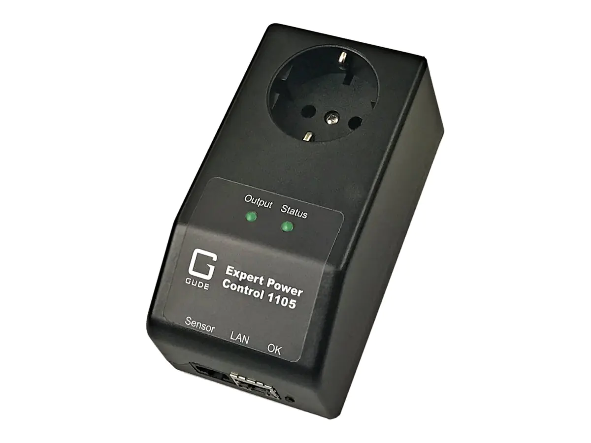 Gude Expert Power Control 1105 Series 1105-1 - Stromverteilungseinheit - Wechselstrom 230 V - Ethernet 10/100 - Eingabe, Eingang CEE 7/4 - Ausgangsanschlüsse: 1 (power CEE 7/3)