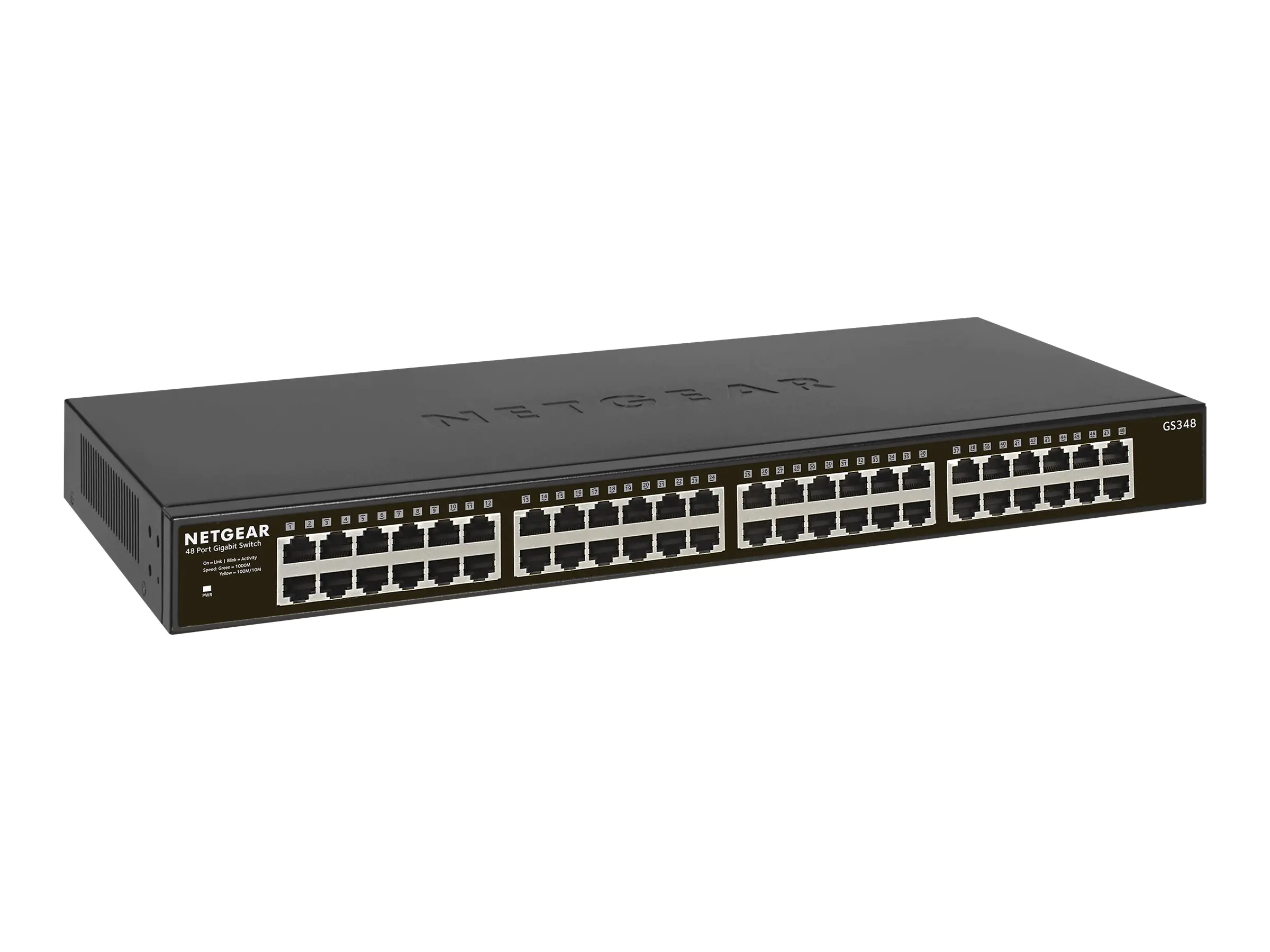 NETGEAR SOHO GS348 - Switch - unmanaged - 48 x 10/100/1000 - Desktop, an Rack montierbar NETGEAR SOHO GS348 - Switch - unmanaged - 48 x 10/100/1000 - Desktop, an Rack montierbar