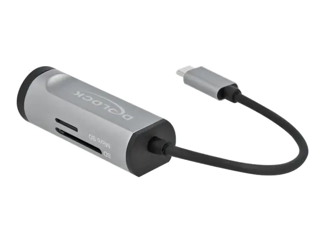 Delock 2 Port USB 3.2 Gen 1 Hub with USB Type-C Connection and SD + Micro SD Slot - Hub - 2 x USB 3.2 Gen 1 - Desktop