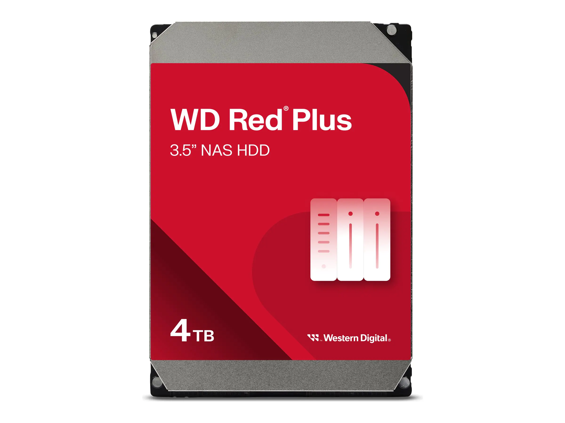 WD Red Plus WD40EFPX - Festplatte - 4 TB - intern - 3.5" (8.9 cm) - SATA 6Gb/s - 5400 rpm - Puffer: 256 MB