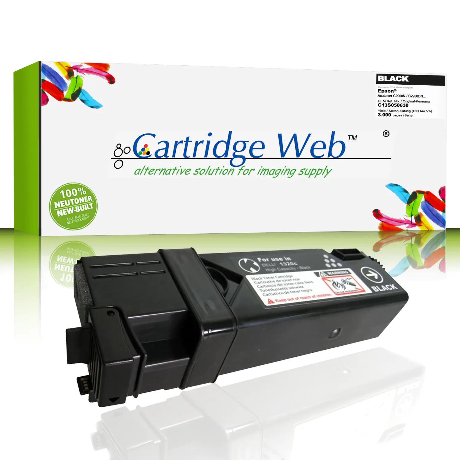 CartridgeWeb Toner kompatibel zu Epson C13S050630 0630 schwarz 3.000 Seiten 1 Stück