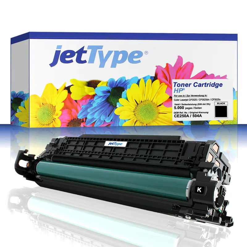 jetType Toner kompatibel zu HP CE400X 507X schwarz 11.000 Seiten Große Füllmenge 1 Stück jetType Toner kompatibel zu HP CE400X 507X schwarz 11.000 Seiten Große Füllmenge 1 Stück