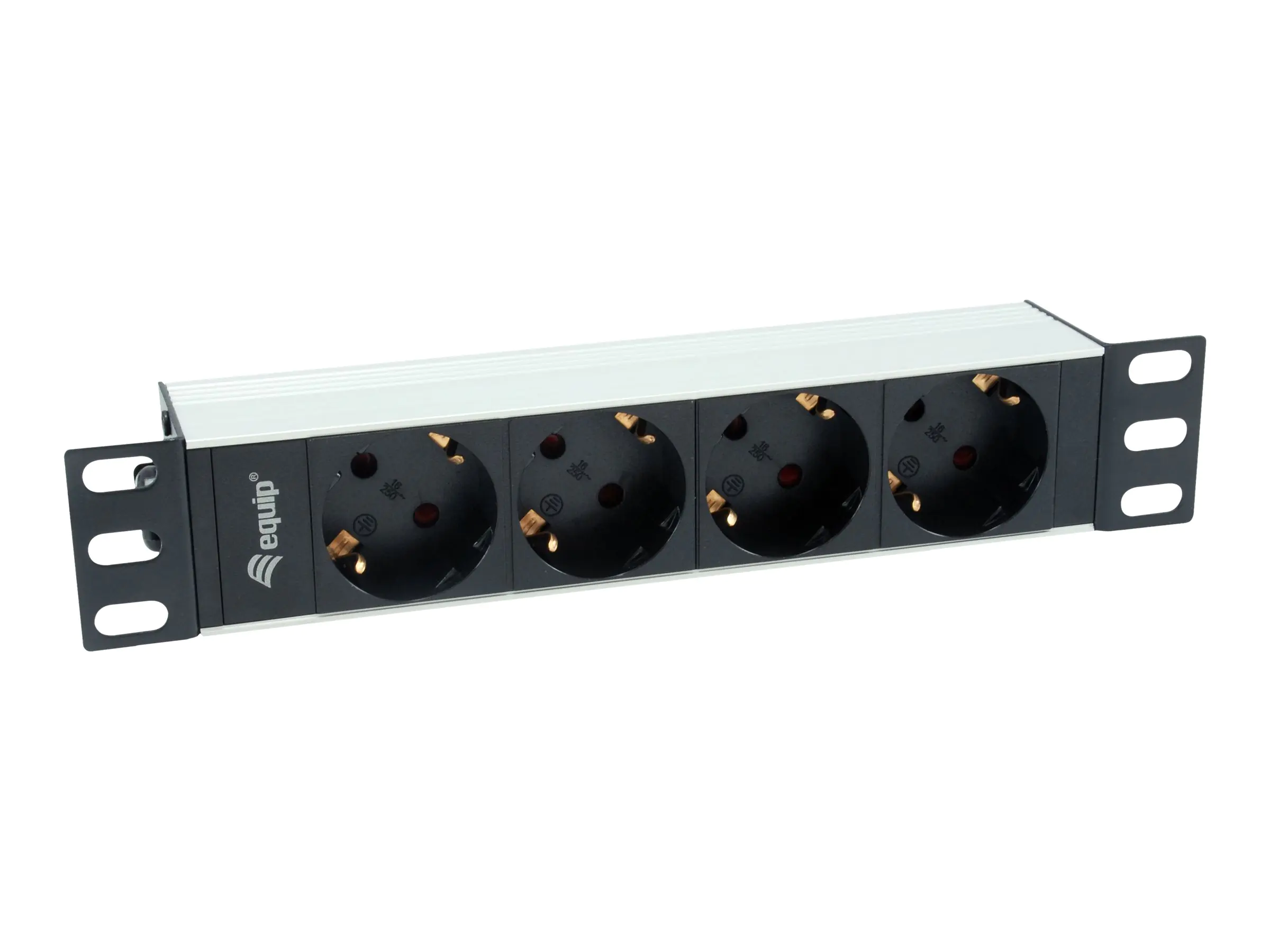 equip Pro - Stromverteilungseinheit (Rack - einbaufähig) - Wechselstrom 220-240 V - 3500 Watt - Eingabe, Eingang power CEE 7/7 - Ausgangsanschlüsse: 4 (power CEE 7/7) - 25.4 cm (10") - 1.5 m Schnur - Deutschland