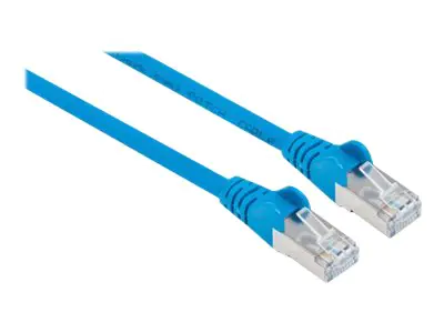 Intellinet Network Patch Cable, Cat6A, 30m, Blue, Copper, S/FTP, LSOH / LSZH, PVC, RJ45, Gold Plated Contacts, Snagless, Booted, Polybag - Patch-Kabel - RJ-45 (M) bis RJ-45 (M) - 30 m - SFTP - CAT 6a - IEEE 802.3af - geschirmt, geformt - Blau