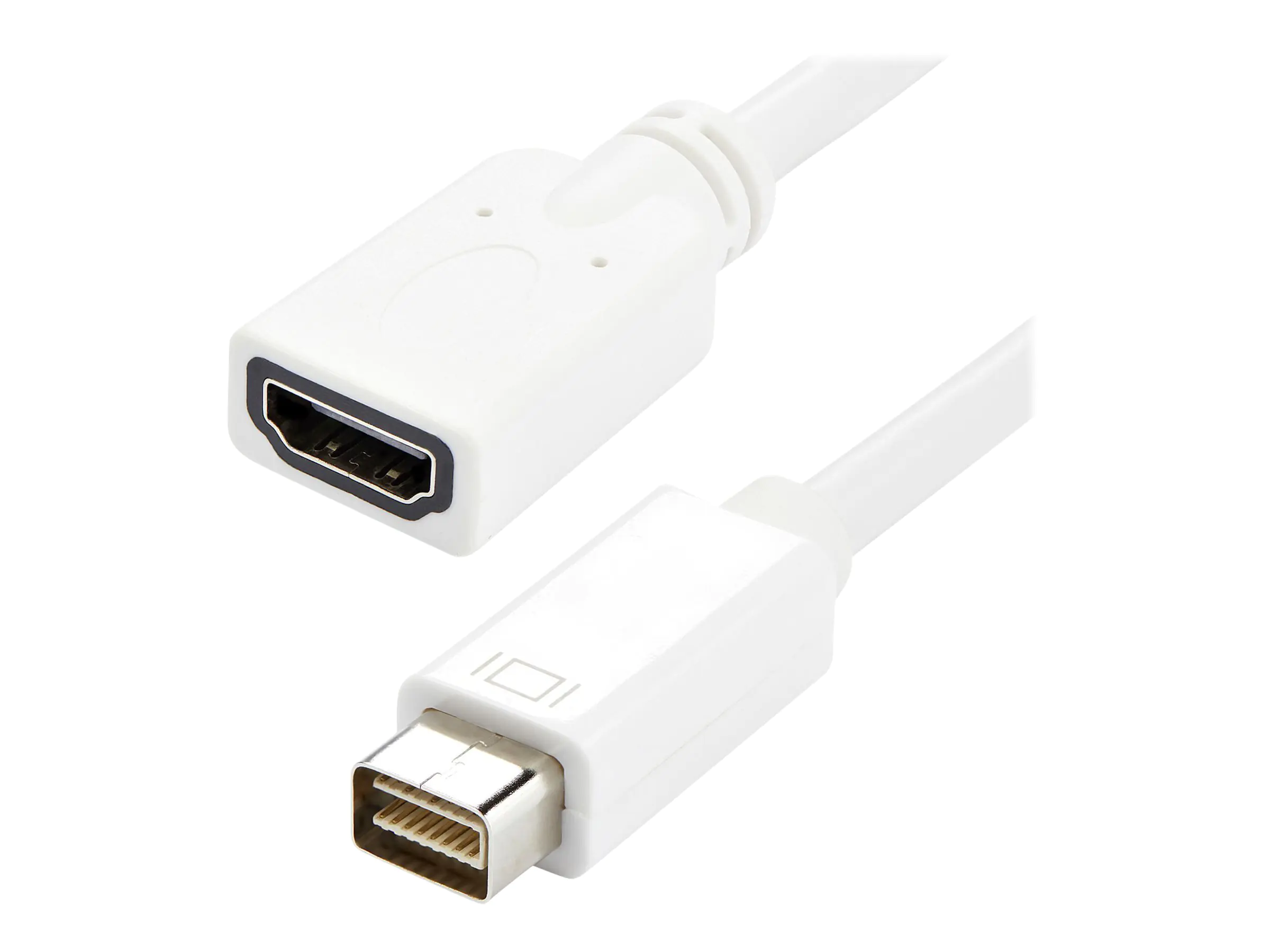 StarTech Mini DVI auf HDMI-Adapter Kabel - Mini DVI (Stecker) (32 pin) zu HDMI (Buchse) (19 pin) - für MacBooks und iMacs - Videoadapter - Mini-DVI männlich zu HDMI weiblich - 20 cm - weiß - für P/N: HDMIROTMM6