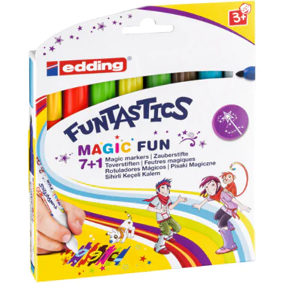 edding Fasermaler 13 FUNTASTICS MAGIC FUN 3mm farbig sortiert nicht auswaschbar 8 St./Pack.