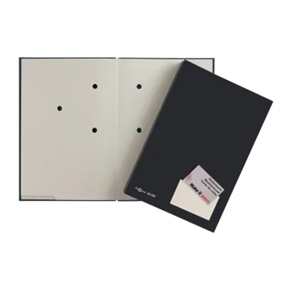 Pagna 24205-04, Präsentationsmappe, A4, Karton, Papier, Schwarz, Satin, Porträt
