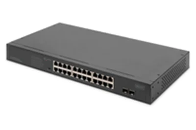 DIGITUS Switch 24-Port Gigabit Unmanaged schwarz - Switch - 1 Gbps DIGITUS Switch 24-Port Gigabit Unmanaged schwarz - Switch - 1 Gbps