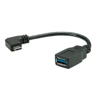 ROLINE 11.02.9031 USB Kabel 0,15 m USB A USB C Weiblich Männlich Schwarz
