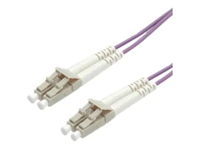 Roline - Patch-Kabel - LC Multi-Mode (M) zu LC Multi-Mode (M) - 1 m - Glasfaser - Duplex - 50/125 Mikrometer - OM4 - halogenfrei - violett Roline - Patch-Kabel - LC Multi-Mode (M) zu LC Multi-Mode (M) - 1 m - Glasfaser - Duplex - 50/125 Mikrometer - OM4 - halogenfrei - violett
