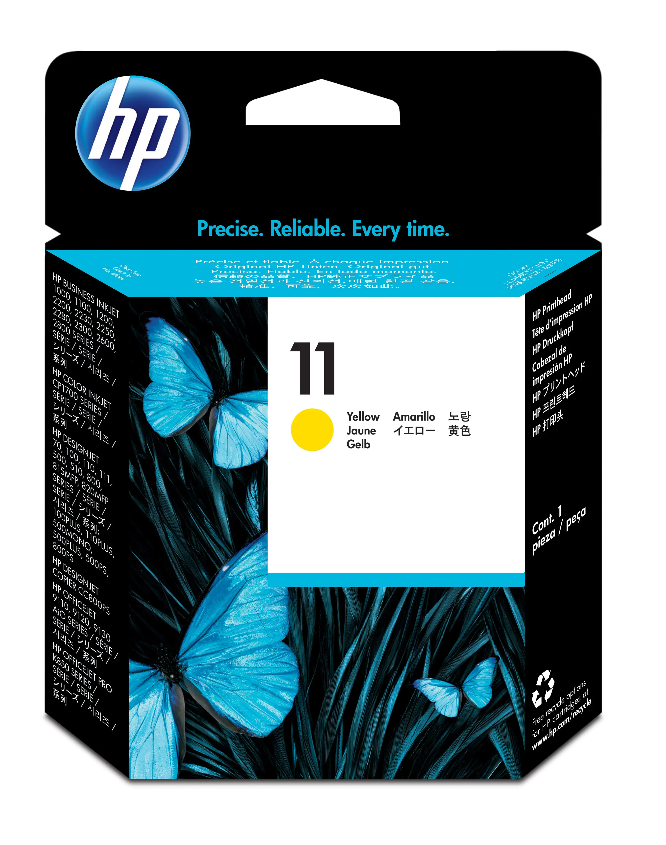 HP 11 - Gelb - Druckkopf - für Business Inkjet 1000, 1200, 2800; DesignJet 11X, 500, 510, 70, 820; Officejet Pro K850 HP 11 - Gelb - Druckkopf - für Business Inkjet 1000, 1200, 2800; DesignJet 11X, 500, 510, 70, 820; Officejet Pro K850
