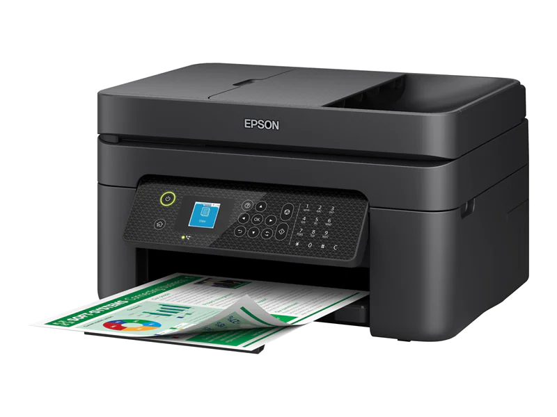 Epson WorkForce WF-2930DWF - Multifunktionsdrucker - Farbe - Tintenstrahl - 216 x 297 mm (Original) - A4/Letter (Medien) - bis zu 10 Seiten/Min. (Drucken) - 100 Blatt - 33.6 Kbps - USB 2.0, Wi-Fi(n)
