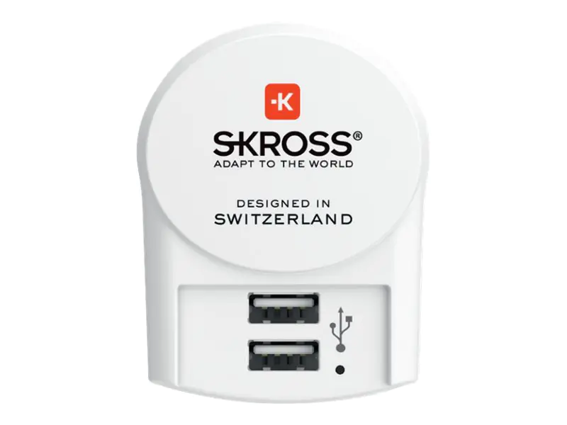 SKROSS - Netzteil - 20 Watt - 2.4 A - 2 Ausgabeanschlussstellen (USB) - weiß