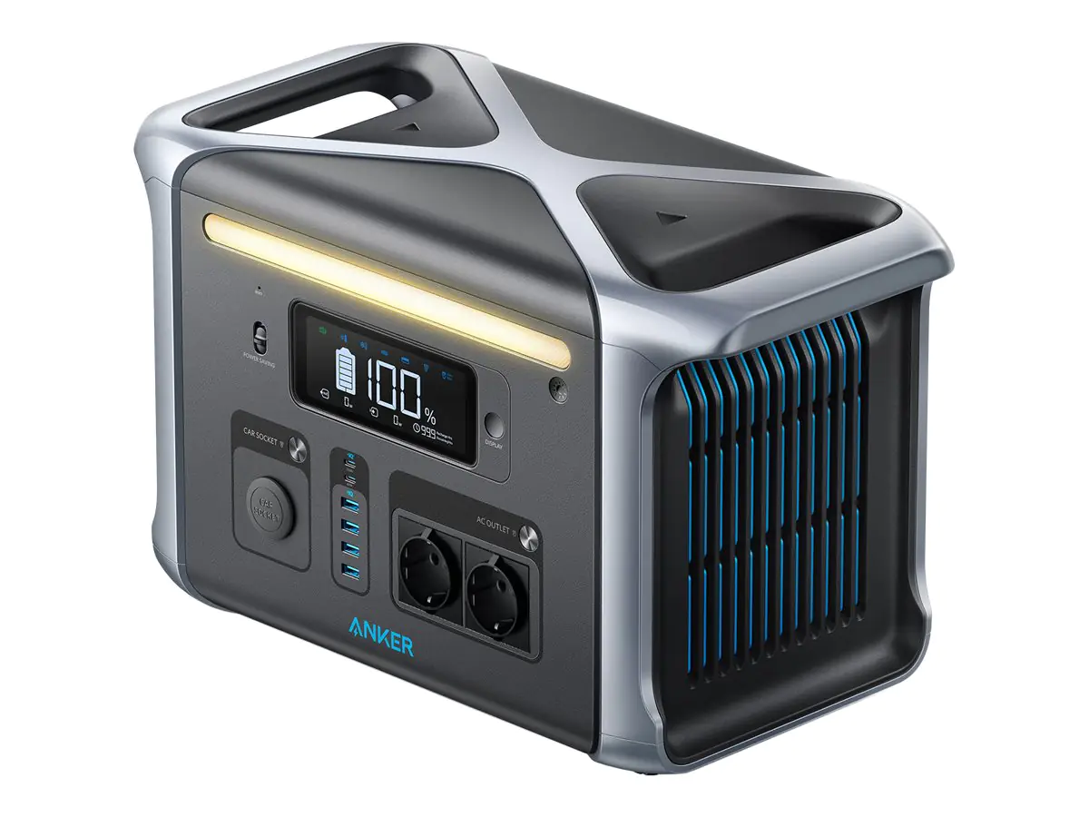 Anker PowerHouse 757 - Tragbares kraftwerk - 1.500.W - AC 220-240 / DC 11-30 V - Lithiumeisenphosphat - 1229 Wh - Ausgangsanschlüsse: 13
