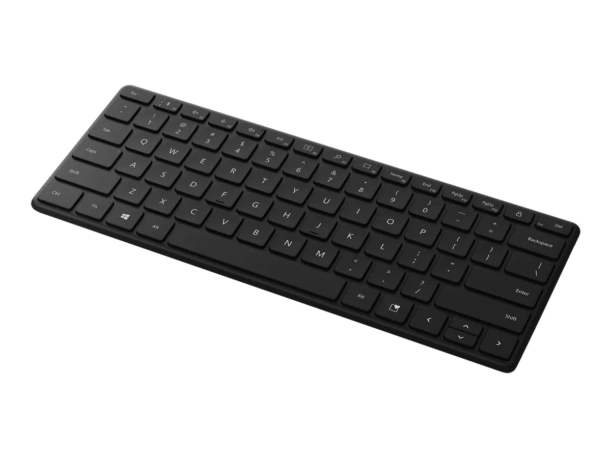 Microsoft Designer Compact - Tastatur - kabellos - Bluetooth 5.0 - QWERTZ - Deutsch - mattschwarz