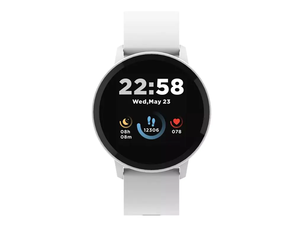 Canyon SW-63 - Intelligente Uhr mit Riemen - Silikon - Anzeige 3.3 cm (1.3") - 512 KB - Bluetooth - 35 g - weiß