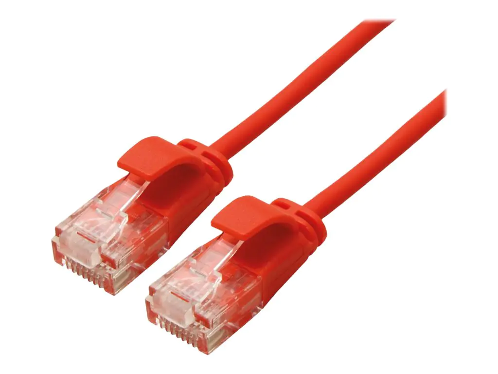 Roline Green - Patch-Kabel - RJ-45 (M) zu RJ-45 (M) - 1.5 m - UTP - CAT 6a - halogenfrei, geformt, ohne Haken - Rot