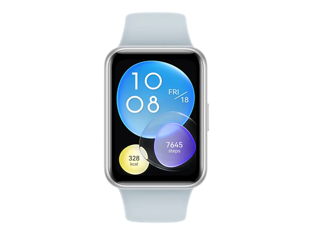 Huawei Watch Fit 2 Active - Isle blue - intelligente Uhr mit Riemen - Silikon - Isle Blue - Handgelenkgröße: 130-210 mm - Anzeige 4.42 cm (1.74") - Bluetooth - 26 g
