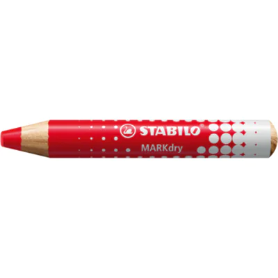 STABILO MARKdry, 5 Stück(e), Rot, Rund, Holz, 1 cm, Junge/Mädchen 648/40