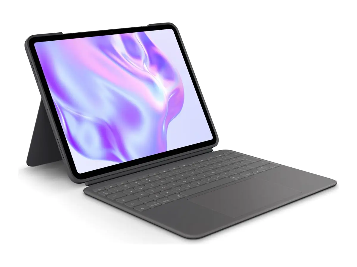 Logitech Combo Touch - Tastatur und Foliohülle - mit Trackpad - hinterleuchtet - Apple Smart connec