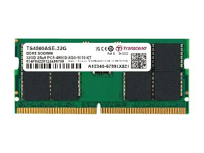 Transcend JetRAM - DDR5 - Modul - 32 GB - SO DIMM 262-PIN - 4800 MHz / PC5-38400 - CL40 - 1.1 V - ungepuffert - on-die ECC